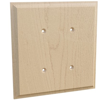 DESIGNS OF DISTINCTION Double Blank Switch Plate Cover - Hard Maple 01452002HM1